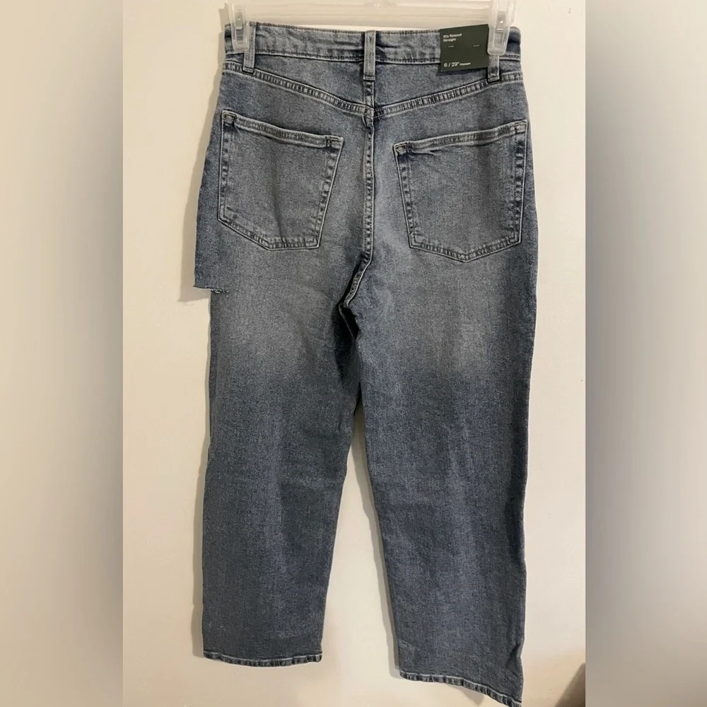 Sz 6/29” inseam woman Medium wash 90s relaxed straight jeans wild fable - Picture 5 of 6